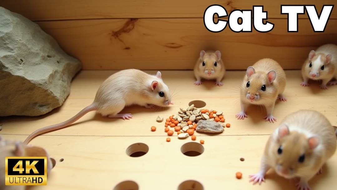 Ultimate Cat TV: Mice Running in Maze, Hiding & Playing | 3H of Feline Fun in 4K UHD