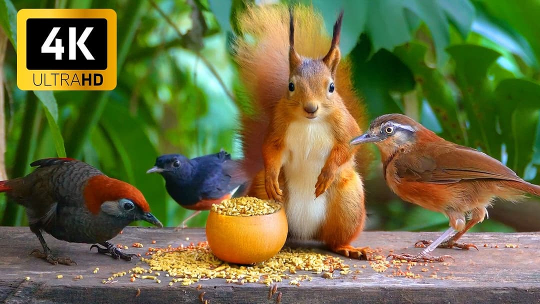 [NO ADS] Cat TV for Cats to Watch 😸 Birds & Squirrels Play in the Garden 🕊️ Nature Videos Cat Games