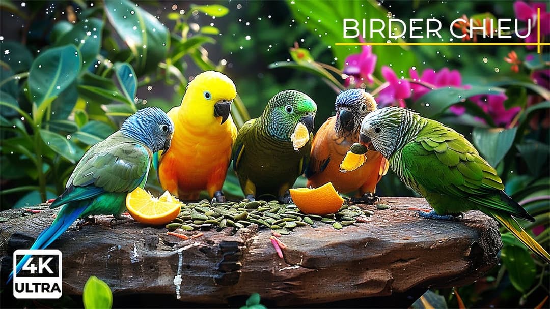 Birds and Squirrels Playtime in the Garden 🕊️ 🐿️ Funny Cat Videos 😸