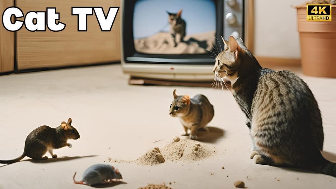 Cat TV for Christmas: Mice Hide and Seek Fun!