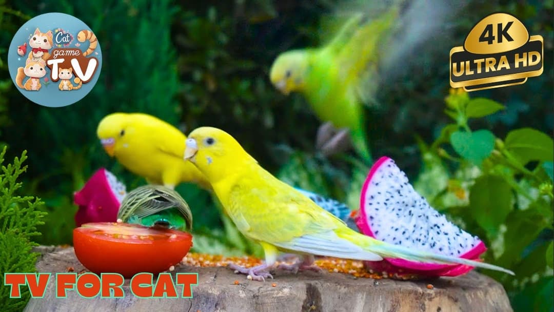 🔴😺Chipmunks, Squirrels & Birds Friends 🦜! Live 12 Hour Cat TV Videos | 4K HDR ULTRA