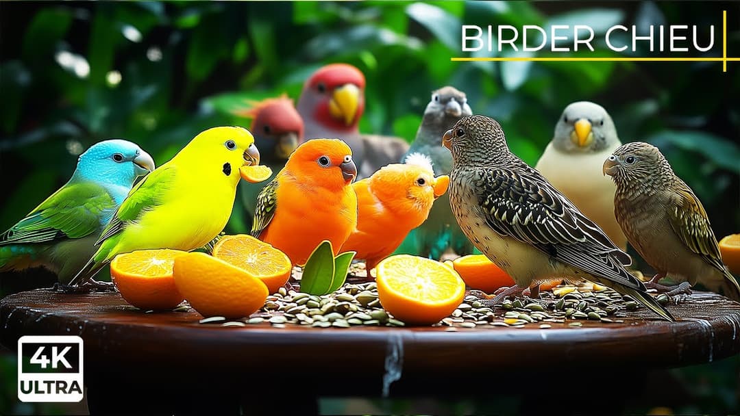 🔴😺Cat TV 😺Discover the Lively World of Birds & Squirrels: A Fun Food Hunt 🐦 Video for Cats 😺