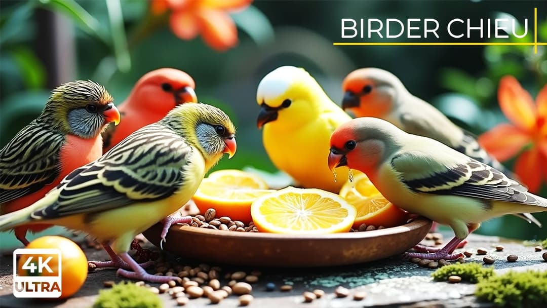🔴 Birds & Squirrels Pop By for a Picnic🕊️🐿️ Live 12 Hours in Ultra HD 😺