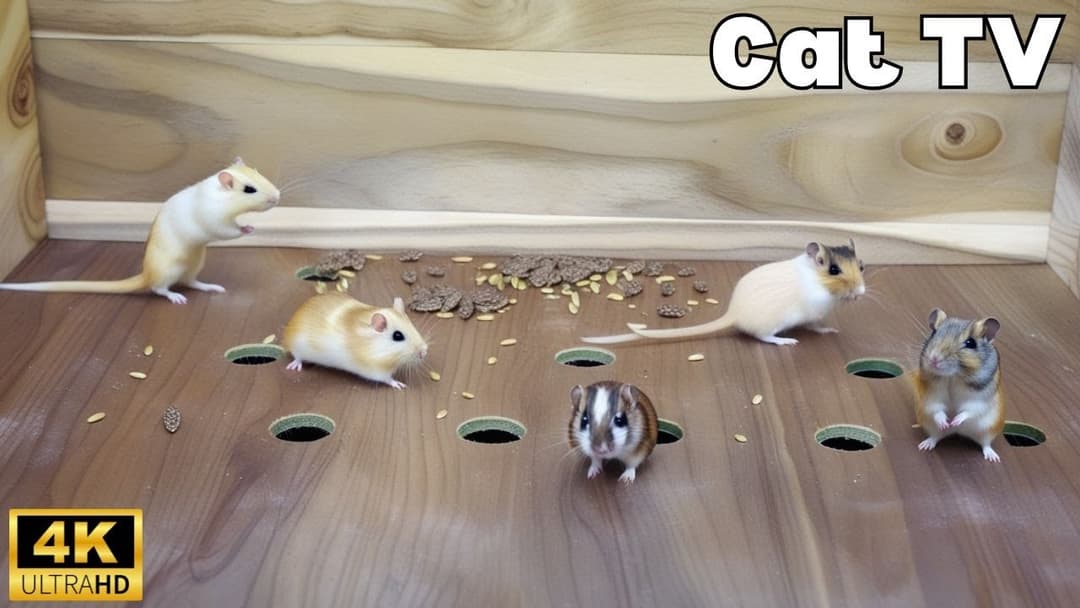 Cat TV for Cats | Mouse Hide & Seek, In & Out Play – 3 Hours of Fun in 4K UHD
