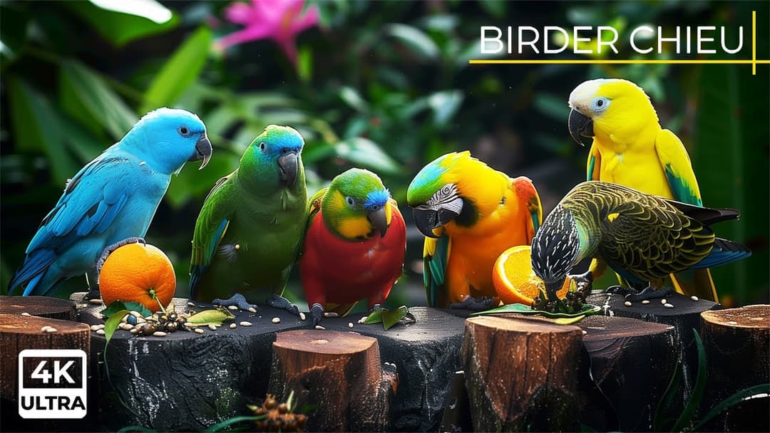 🔴😸 Birds & Squirrels Gather for a Rock Feastival 🕊️🐿️ Live 12 Hours in Ultra HD 😺