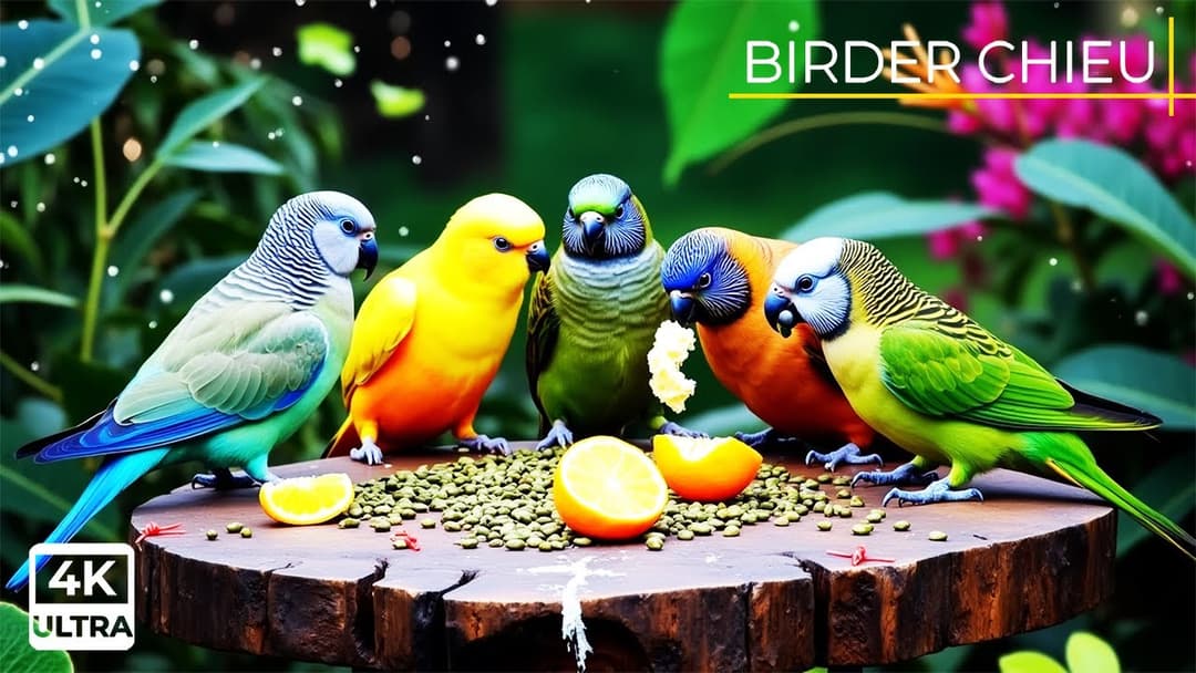 🔴😸 Birds & Squirrels Discover the Snack under Sunshine🕊️🐿️ Live 12 Hours in Ultra HD 😺