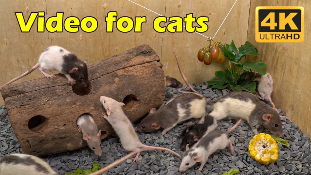 Cat TV: Tiny Mice Hide & Seek – 3 Hours of Ultimate Cat TV in 4K UHD! | Catflix