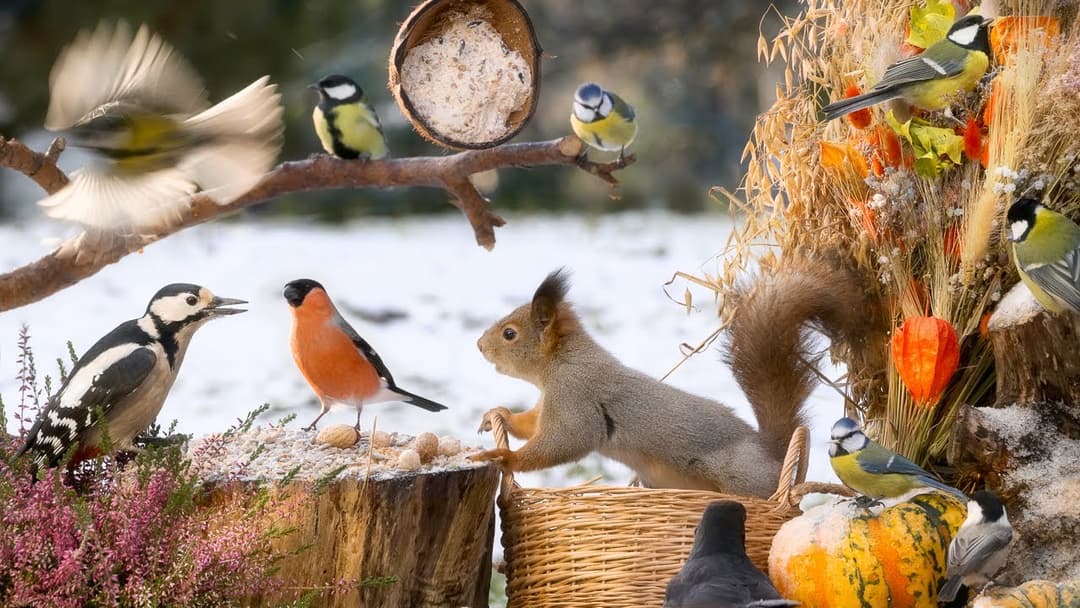 Hang Out with Little Birds and Fluffy Squirrels: 10 hours Cat & Dog TV