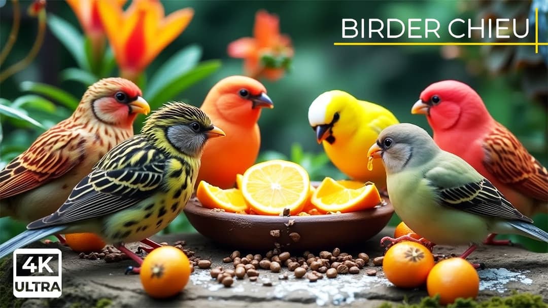 🔴Birds & Squirrels Feed at the Flower Feastival🕊️🐿️ Live 12 Hours in Ultra HD 😺