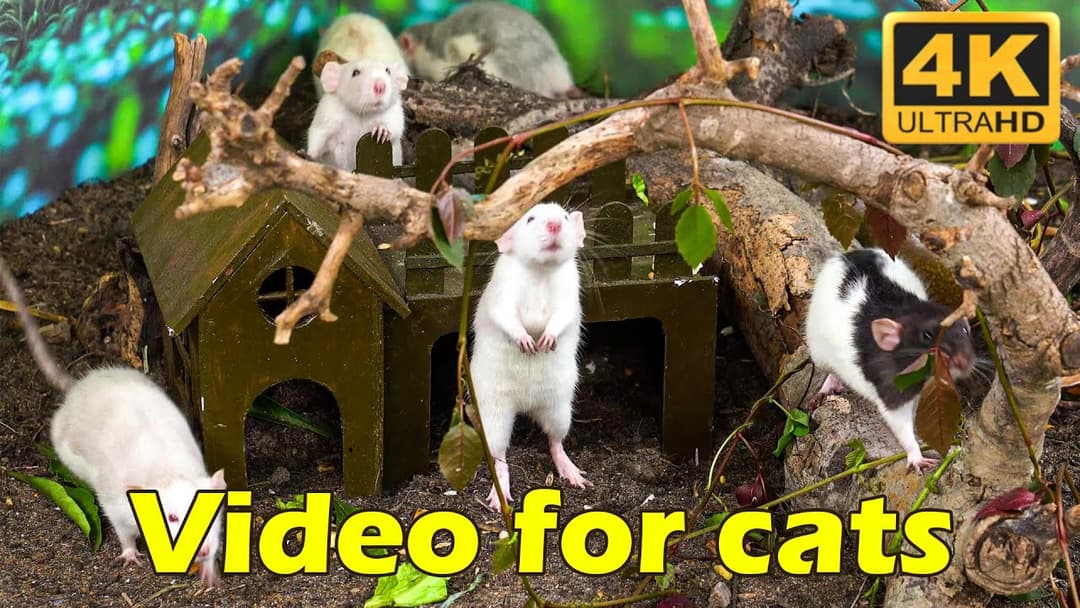 Cat TV: Adorable Mice Play Inside Their Tiny Dream Houses | Catflix