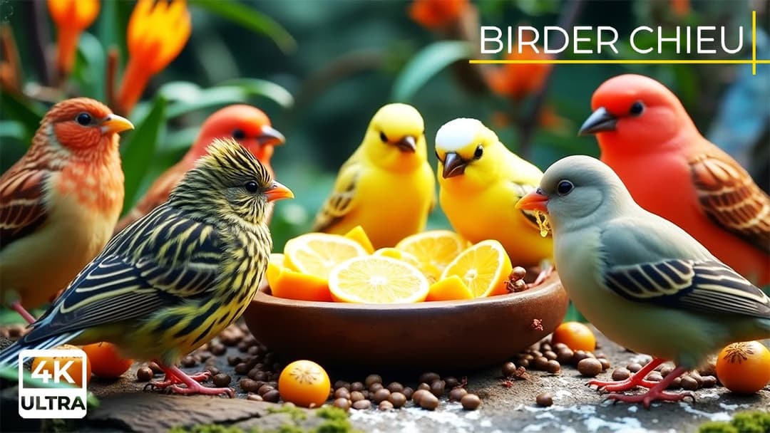 🔴CAT TV😸Birds & Squirrels as Garden in Full Bloom 🕊️🐿️ Live 12 Hours in Ultra HD 😺