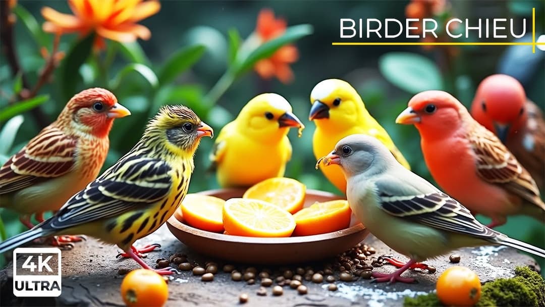 🔴Birds and Squirrels Sharing a Picnic Spot 🕊️🐿️ Live 12 Hours in Ultra HD 😺