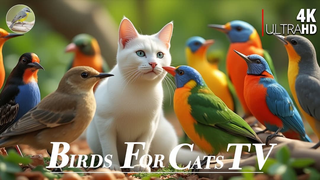 Cat TV for Cats 😻Christmas Eve for Birds and Squirrels🐿4 Hours 4K HDR