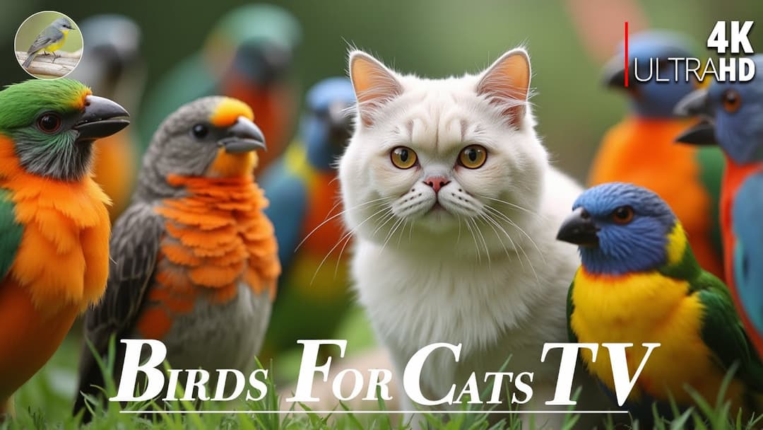 Cat TV for Cats 😻Chipmunks, Birds, Squirrels ❤️ Love Nature🐿4 Hours 4K HDR
