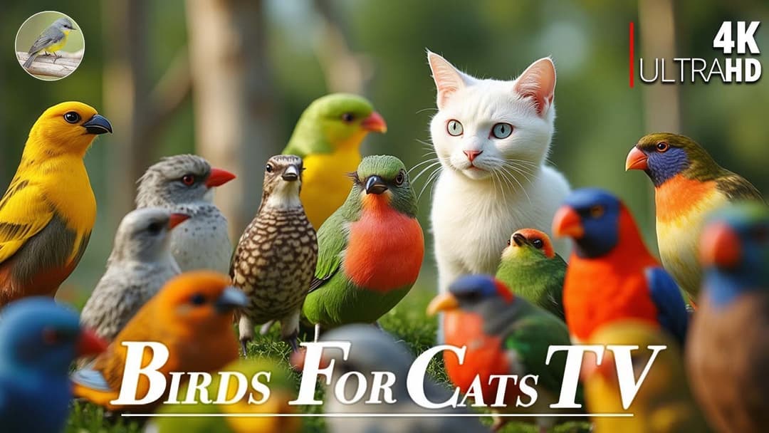 Cat TV for Cats 😻  Relaxing with Squirrels and Birds in Winter🐿4 Hours 4K HDR