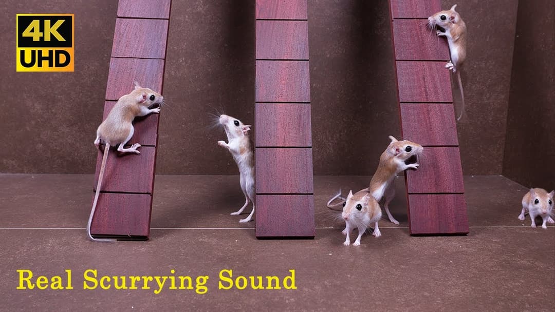 Cat Game TV Entertainment: Happy Mice Scurry & Climb with Real Sound Effects to make cats happy