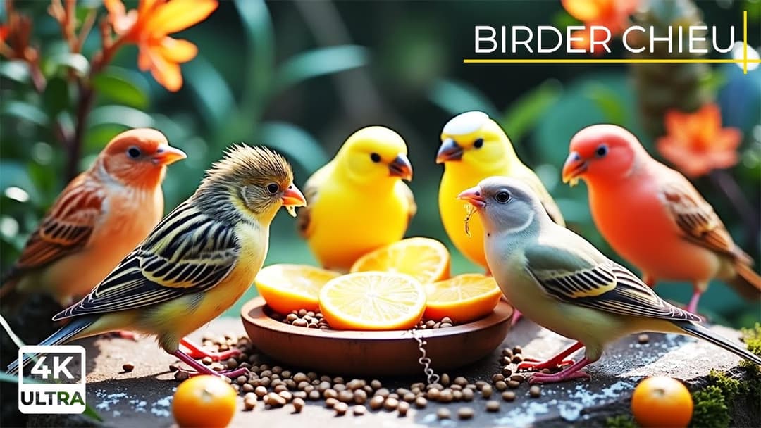 🔴 Birds & Squirrels Discover Food Pile on Wall🕊️🐿️ Live 12 Hours in Ultra HD 😺