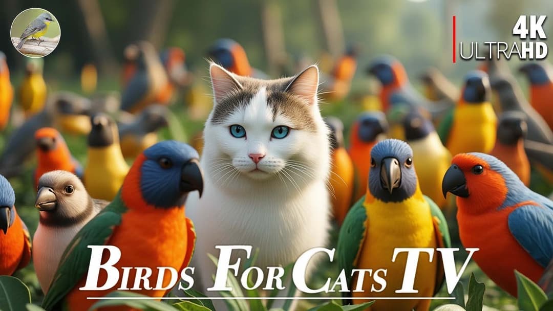 Cat TV for Cats 😺Adorable Birds in Season of Harvest 🐿4 Hours 4K HDR