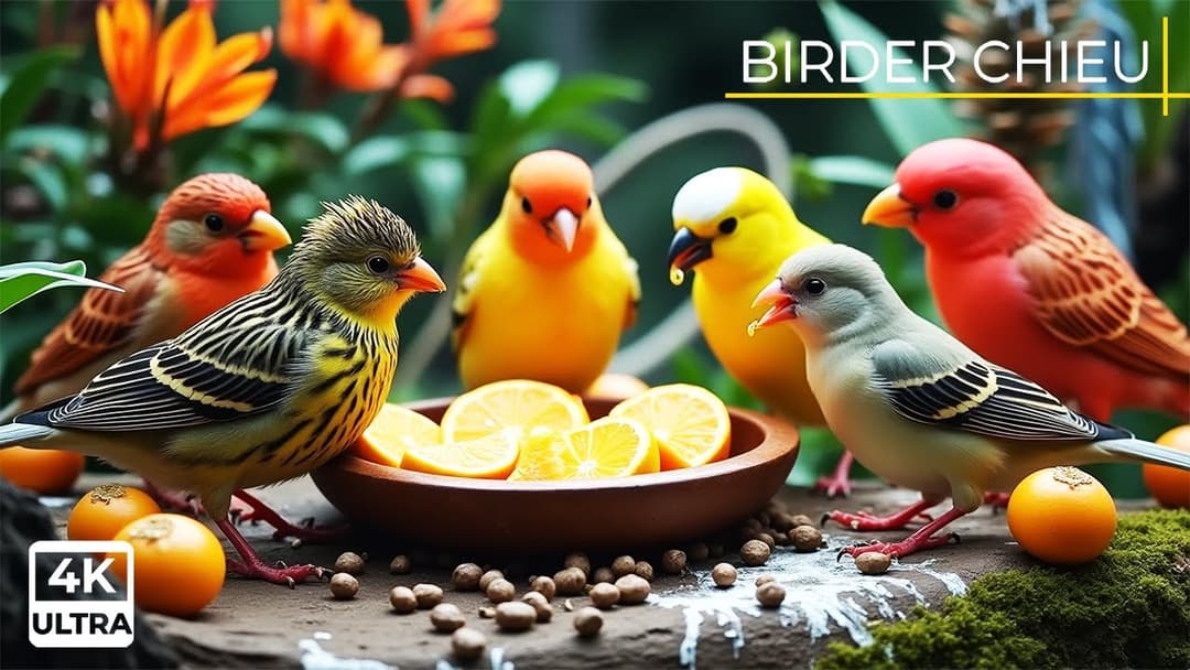 🔴 Birds and Squirrels Dancing in the Garden 🕊️🐿️ Live 12 Hours in Ultra HD 😺