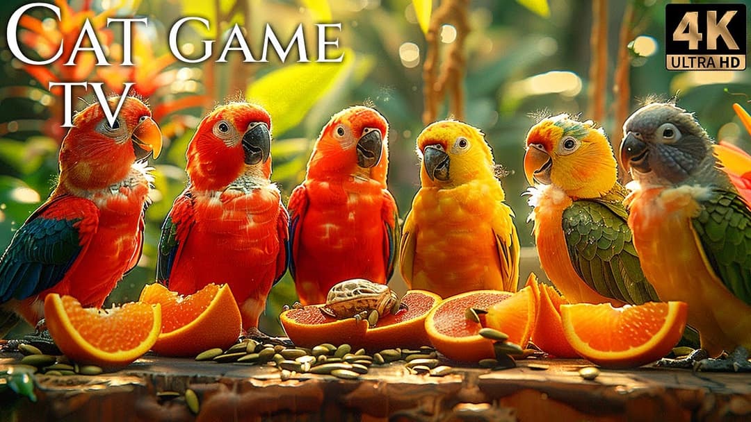 Cat TV for Cats 😸 Birds and Squirrels Have Fun at a Party in the Garden 🕊️🐿️ Videos For Cats