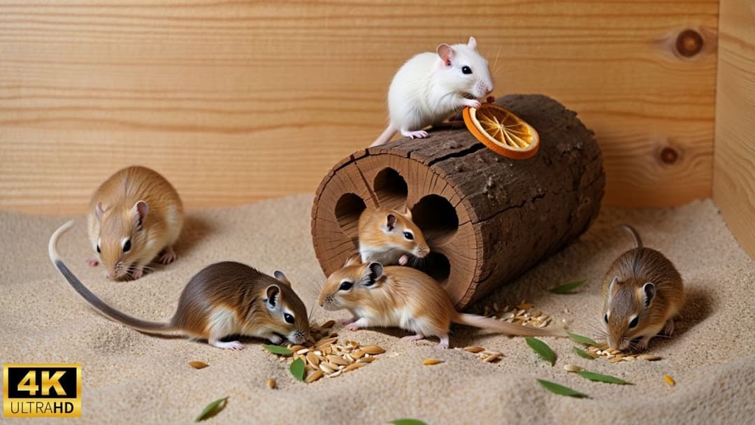 Interactive Cat TV: Mice Hide and Seek Fun! 4k UHD 60fps