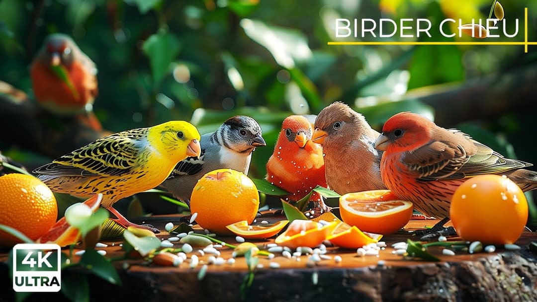 🔴😺Cat TV 😺Birds & Squirrels Dine at Nature's Feast 🐦 Fun Videos for Cats 😺