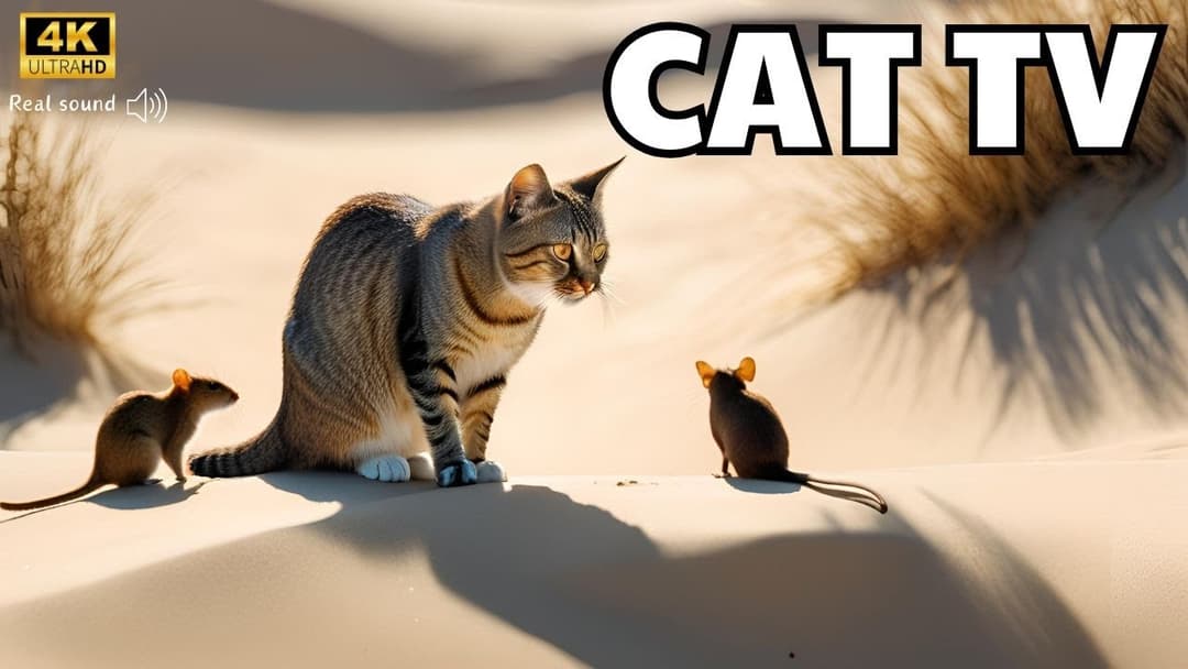 Cat TV for Cats to Watch🐱| Adorable Mice Squabble and Squeak While Digging Burrow | 3Hr | Cat games