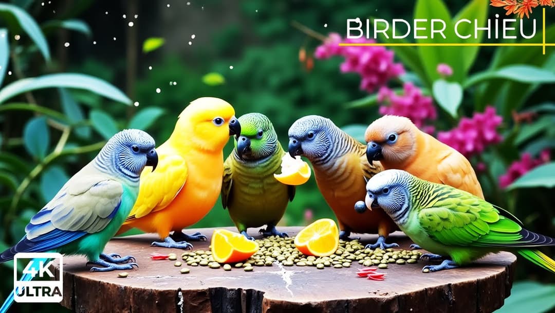 🔴😸 Birds & Squirrels Exploring Food by the Wall🕊️🐿️ Live 12 Hours in Ultra HD 😺