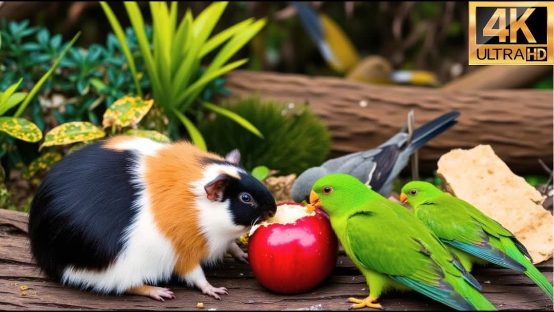 Engaging Cat TV 😻 Birds & Squirrels Explore a Colorful Natural Wonderland 🕊️🐿️ Perfect for Cats