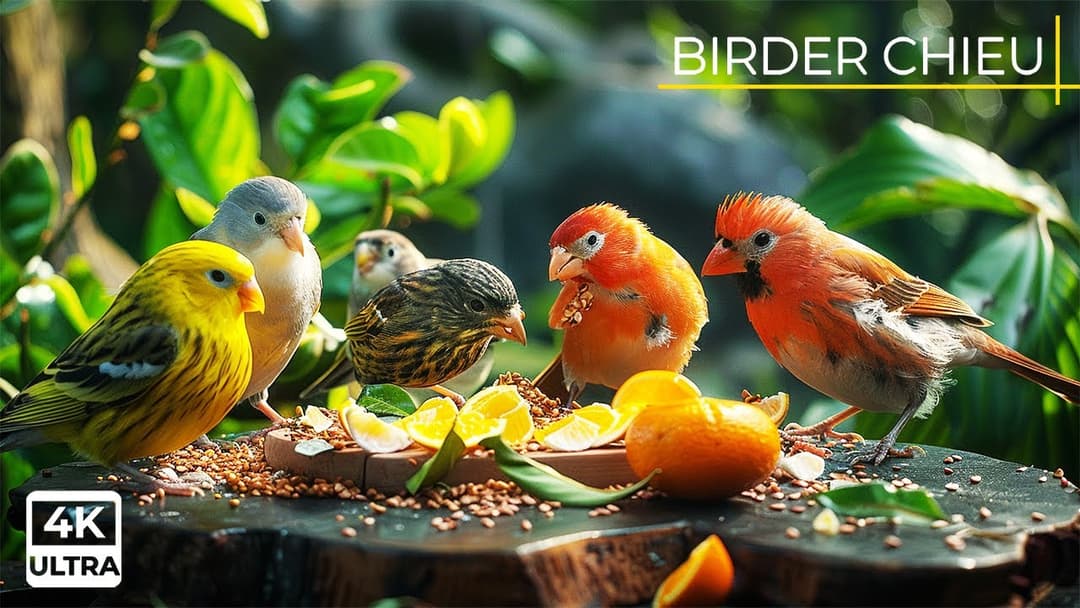 Birds and Squirrels in Action 🕊️🐿️  A Natural Show for Pets 😸