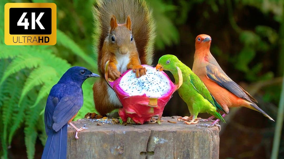 Cat TV for Cats to Watch 😺🐦Adorable Birds & Squirrels 🐿️ Videos for Cats to Watch [NO ADS]