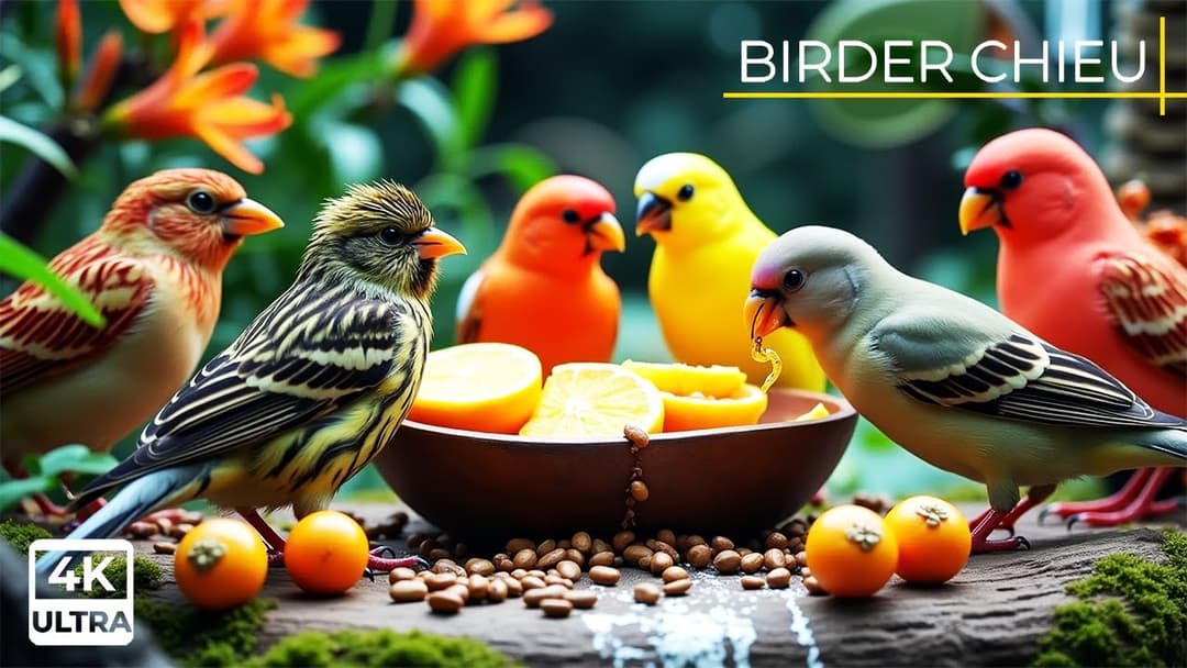 🔴 Birds & Squirrels Buffet by the Branches🕊️🐿️ Live 12 Hours in Ultra HD 😺