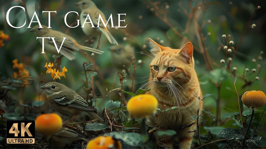 🔴😻TV for Cats 🐦 Birds And Squirrels Explore A Party 🕊️ Live 12 Hours 4K