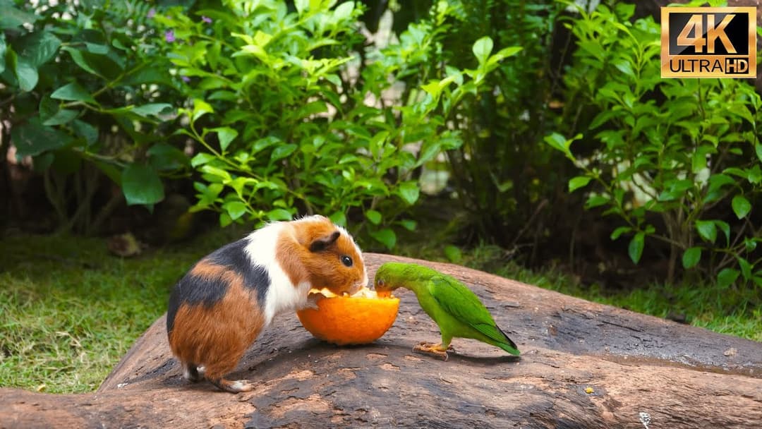 (No Ad Interruptions) Cat TV for Cats to Watch😺 Cute Little Birds with Squirrel-mania🐿️10 Hrs 4K HDR