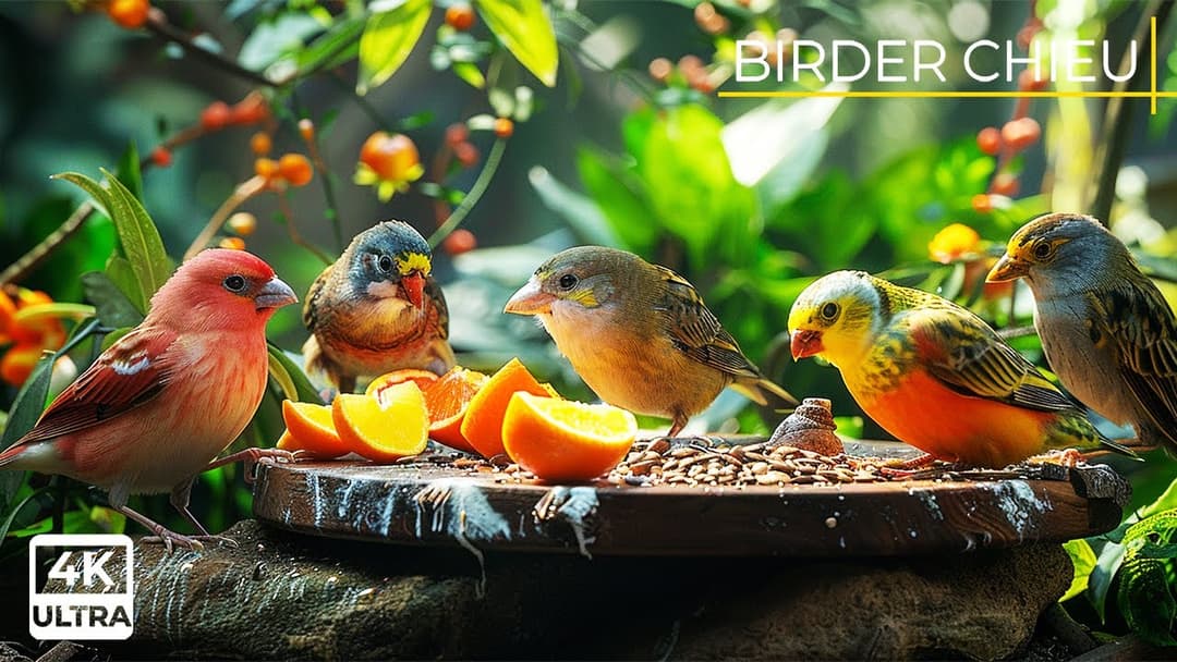Peaceful Birds and Squirrels in the Forest 🕊️ 🐿️ Relaxing for Cats 😸
