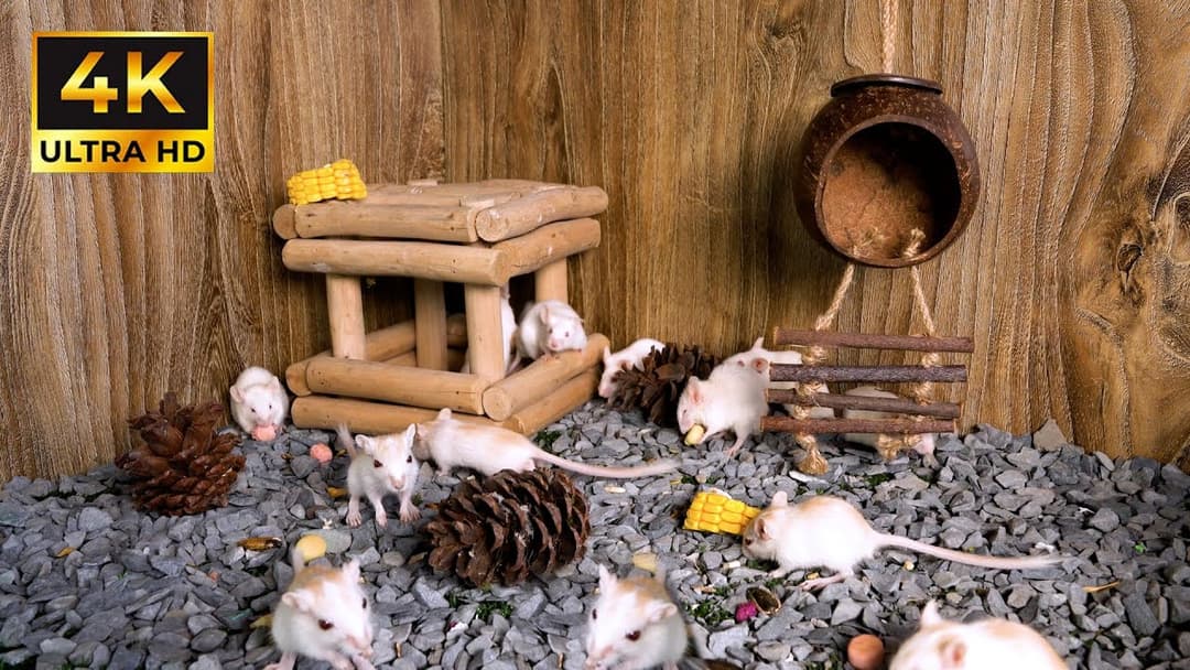 Cat TV: Tiny Mice Playing Hide & Seek – The Ultimate 3-Hour Cat TV in 4K! | Catflix