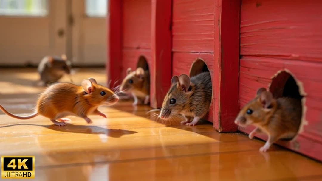 Interactive Cat TV | Mouse Hide & Seek jumping Chase | 8 Hours of Fun in 4K UHD!