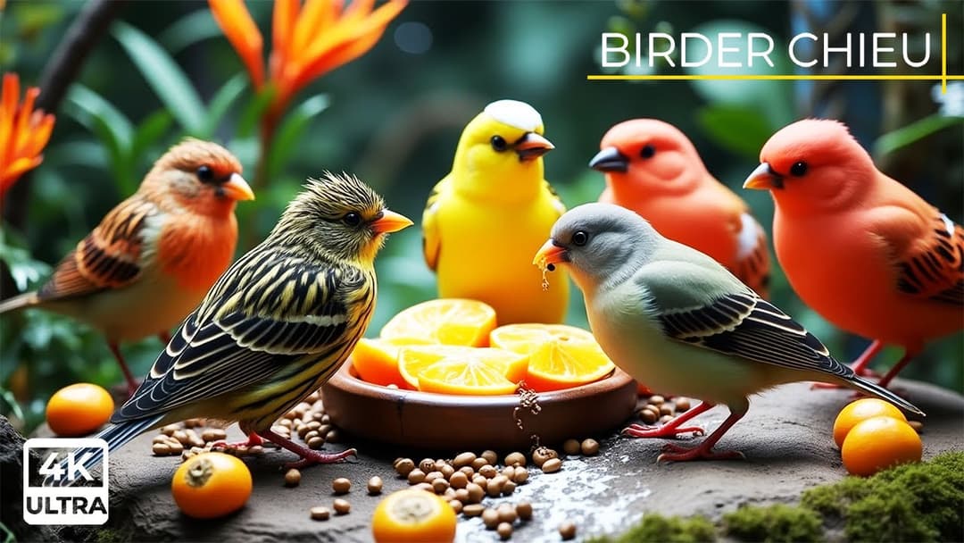 🔴 Birds & Squirrels Find Food by the Wall 🕊️🐿️ Live 12 Hours in Ultra HD 😺
