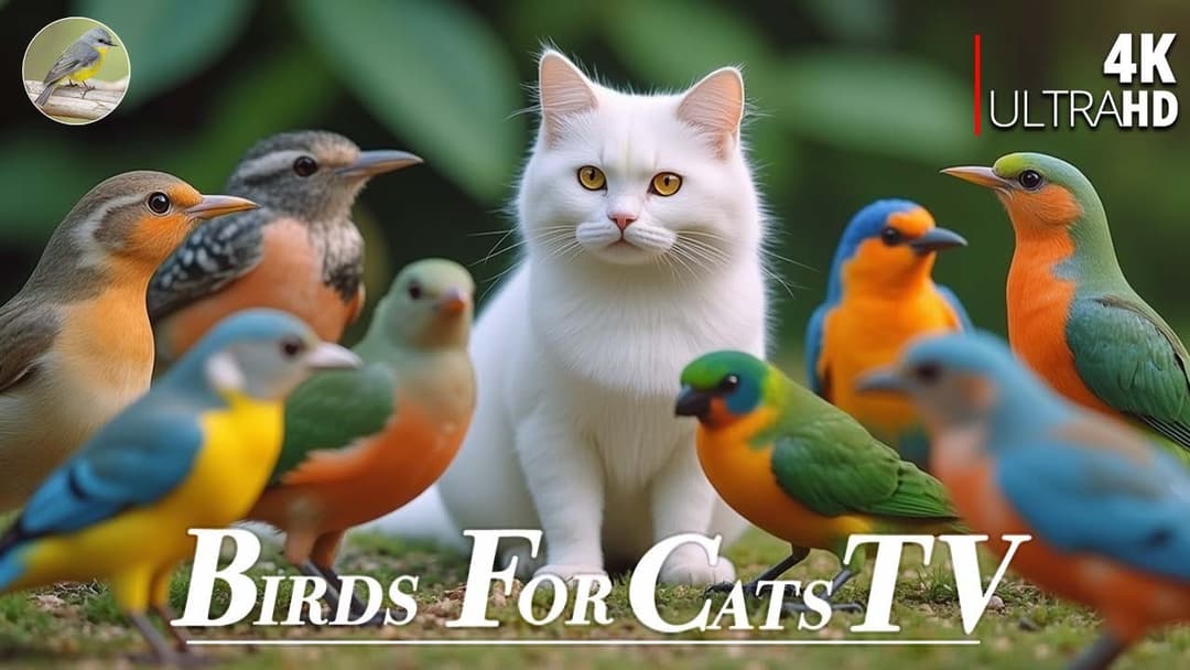 Cat TV for Cats 😺 Happy Birds, Squirrels and Friends🐿4 Hours 4K HDR