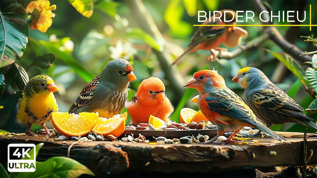 Birds and Squirrels Sharing a Cozy Spot 🕊️🐿️ Video For Cats to Watch 😸