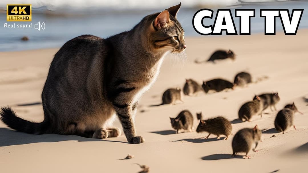 Cat TV for Cats to Watch🐱| Adorable Mice Squabble and Squeak While Digging Burrow | 3Hr | Cat games