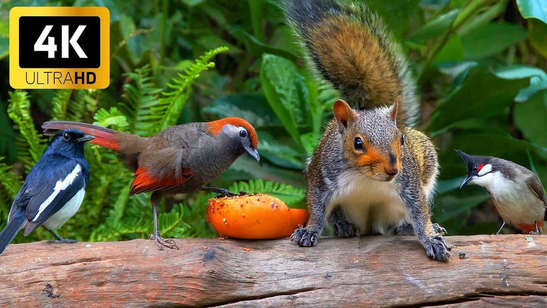 Cat TV for Cats to Watch 😺🐦 Amazing Birds and Squirrels 🐿️ Videos for Cats to Watch 4K HDR