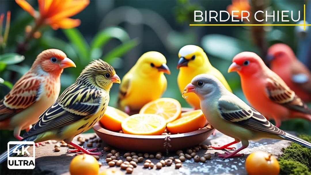 🔴Beautiful Birds & Squirrels Feast on the Old Stool🕊️🐿️ Live 12 Hours in Ultra HD 😺