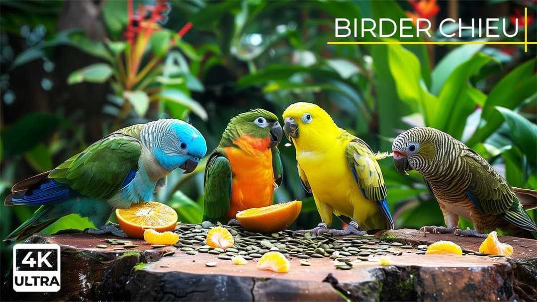 Birds & Squirrels on a Autumn Morning 🕊️🐿️ Bird Video for Cats 😸