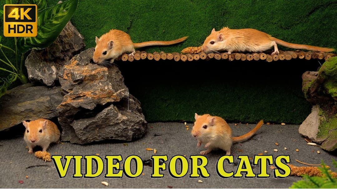Hide & Seek Unlimited: Tiny Mice Trigger Hunter Instincts in 4K – Cat TV for Cats to Watch