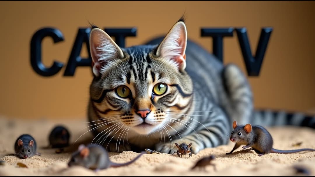 Cat TV for Cats to Watch🐱| Mice sand grabbing, hide & seek and playing on screen 4K UHD
