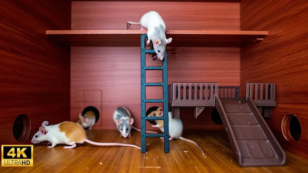 Interactive Cat TV | Mouse Hide & Seek jumping Chase | 8 Hours of Fun in 4K UHD!
