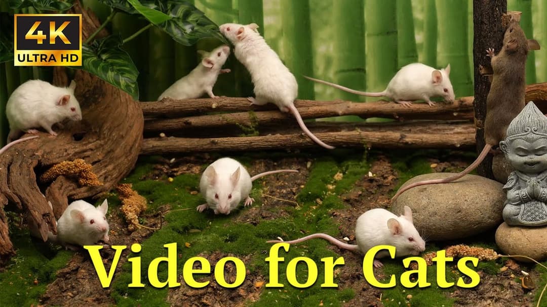 Hide & Seek Frenzy: Tiny Mice Sprint in 4K – The Perfect Catflix Marathon