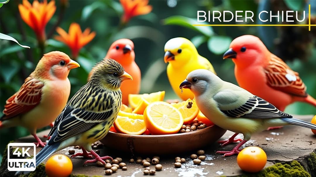 🔴CAT TV😸Birds & Squirrels Visit the Birdtable in Spring🕊️🐿️ Live 12 Hours in Ultra HD 😺