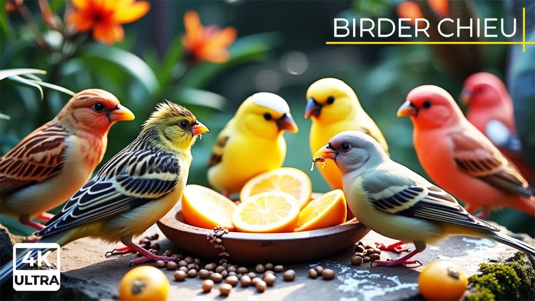 🔴Birds & Squirrels Snack in a Forest Playground🕊️🐿️ Live 12 Hours in Ultra HD 😺
